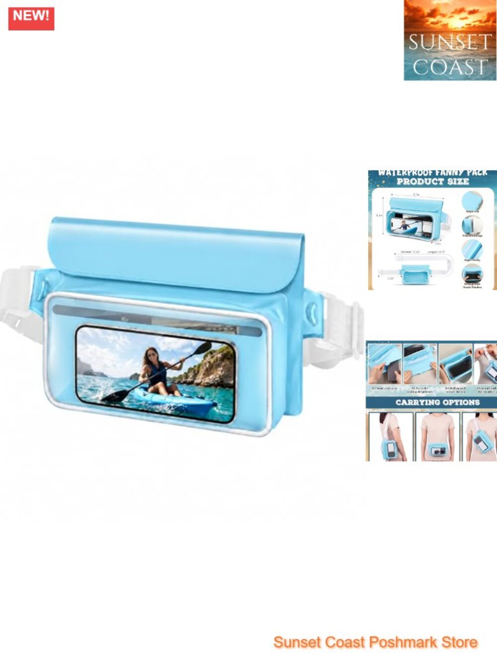 Waterproof Phone Pouch Touchscreen Dry Bag Floating Waist Pack